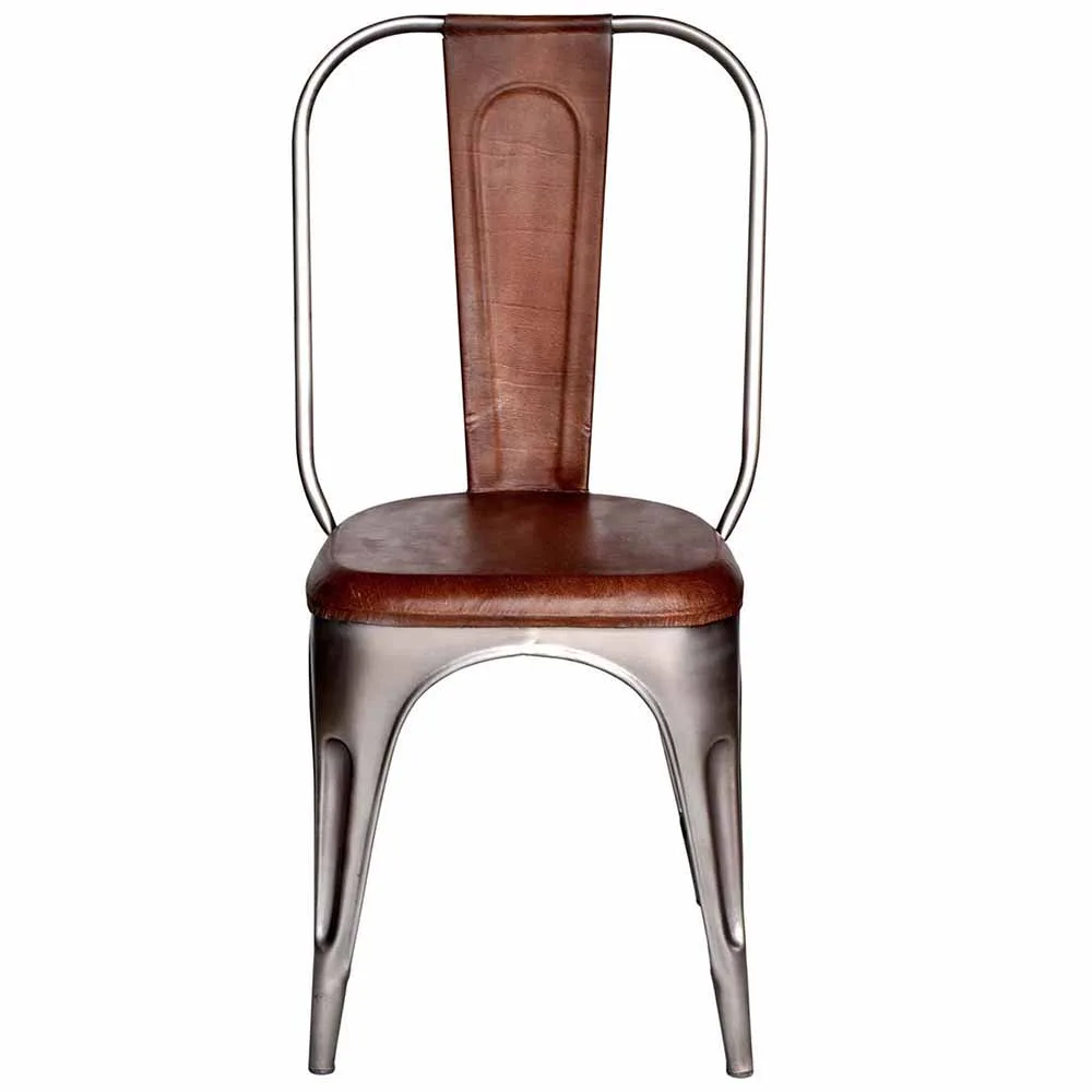 Matstol Living med hög rygg Shiny med läder Trademark Living