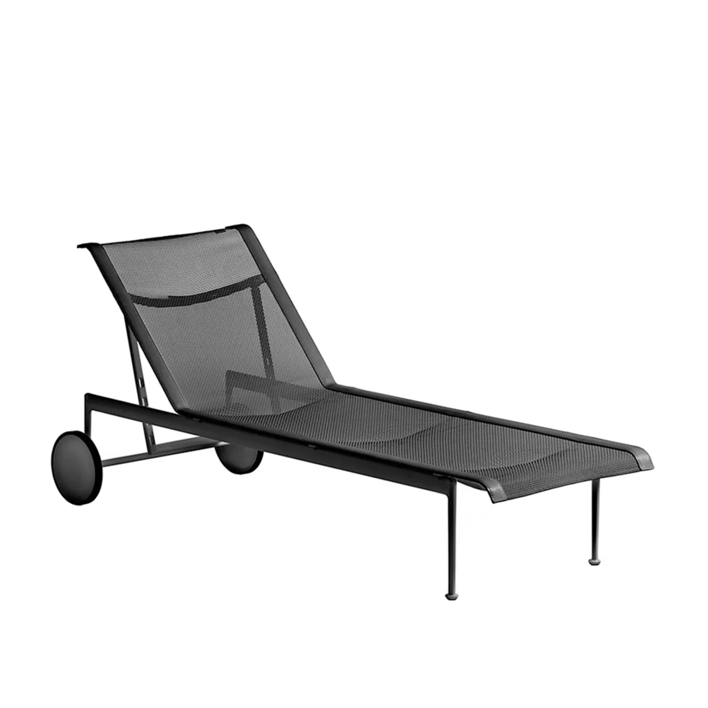 Knoll - 1966 Adjustable Chaise Lounge, Svart (Onyx) - Solstolar - Richard Schultz - Metall
