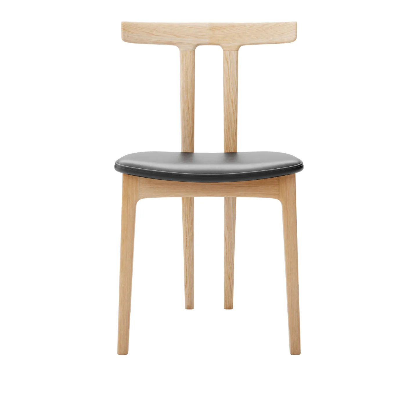 Carl Hansen - OW58, T-Chair, Oiled Oak, Leather Cat. C Sif 98 - Matstolar - Ole Wanscher - Läder/Trä/Skum