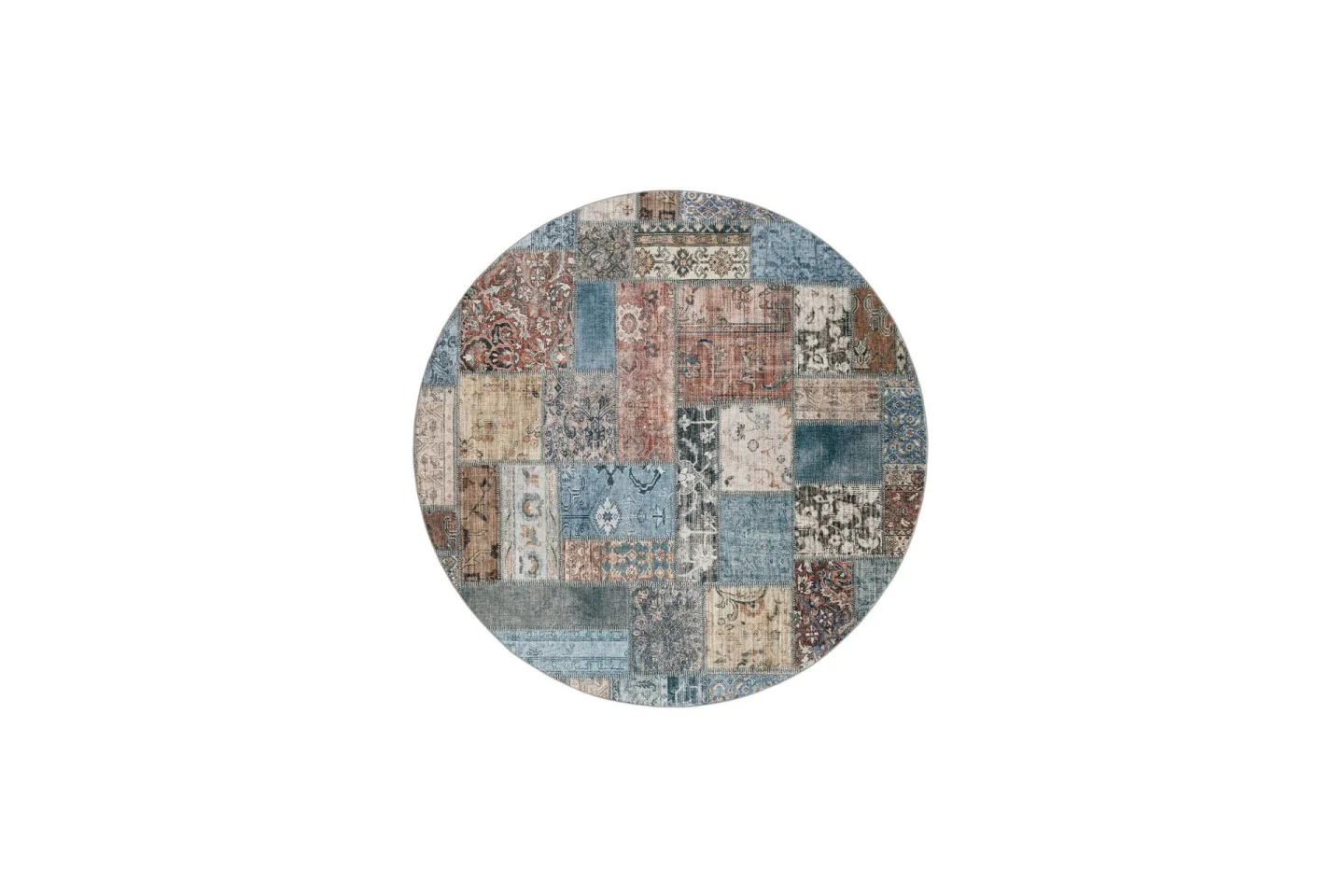 Tarfaya Friezematta Rund 200 cm - Flerfärgad