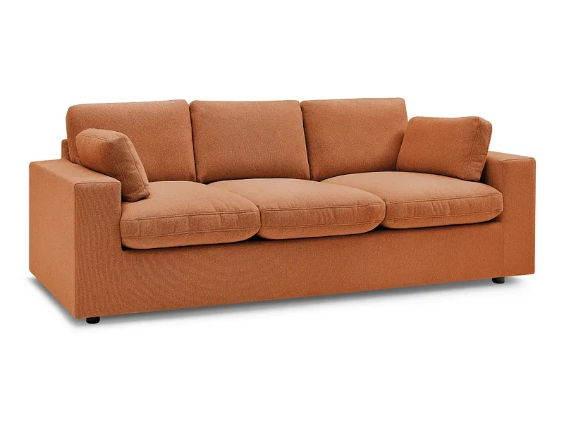 3er Sofa BOBOCHIC BELAIR Stoff orange