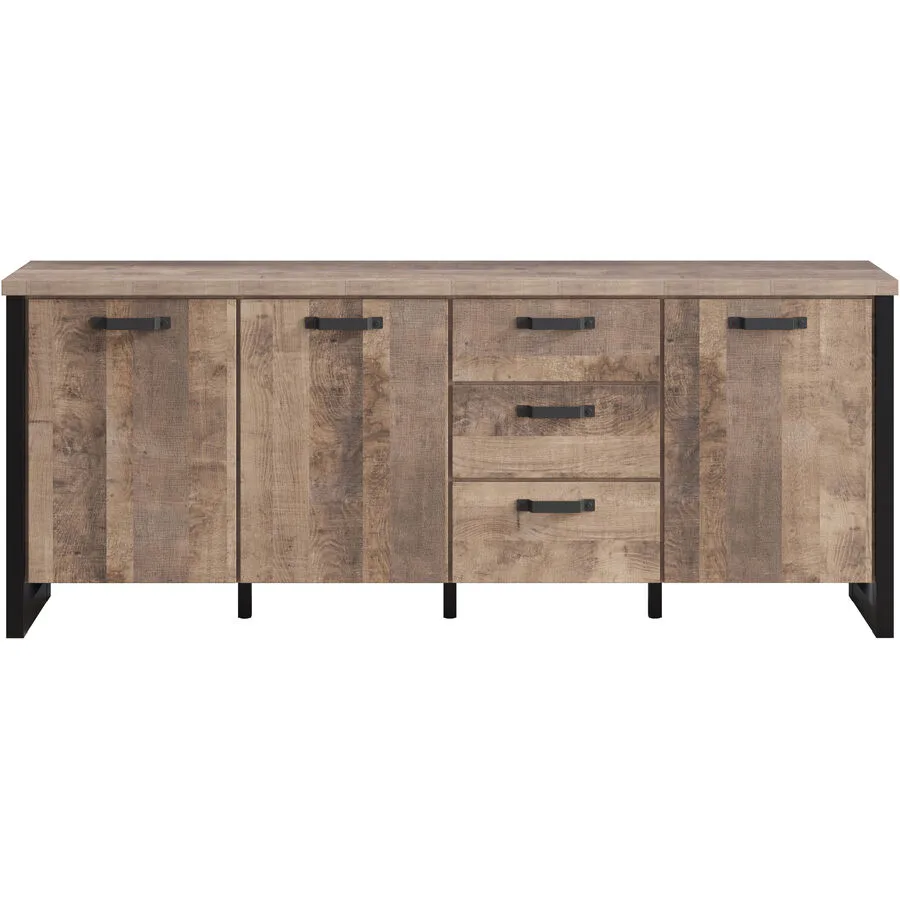 Sideboard Trey eiche dunkel Holzwerkstoff B 214 H 86 cm