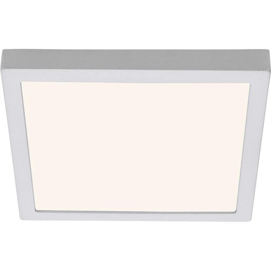 Deckenlampe Cissione Weiss/Grau Kunststoff/Metall 30 cm 3 cm - Farbe: chrom matt/weiss - LED - Lichtfarbe: Helles Neutralweiss - Material: