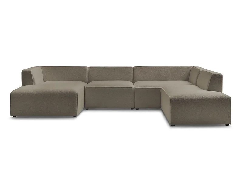 Wohnlandschaft BOBOCHIC MEGEVE Boucle-Stoff rotbraun