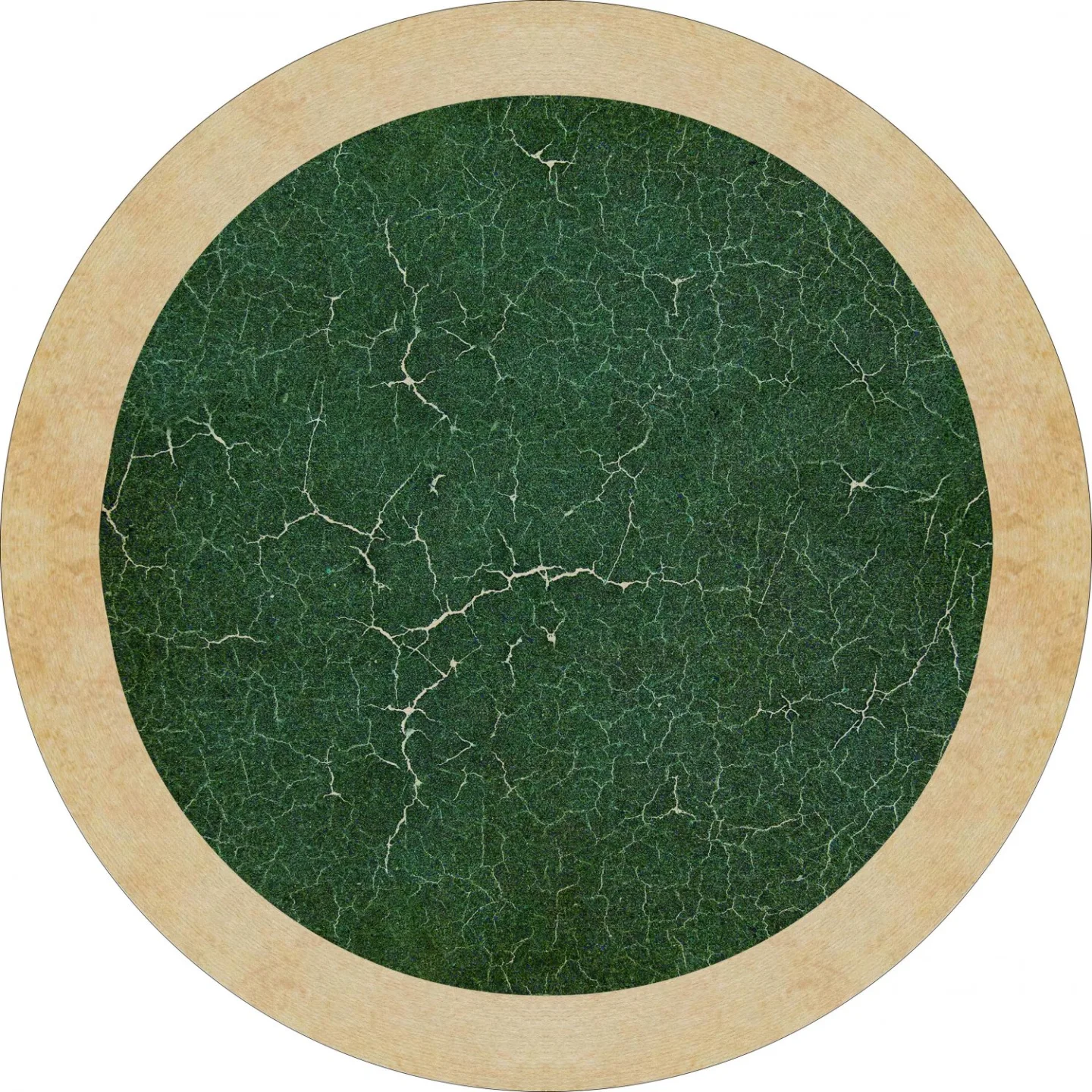 Rundt teppe - Laval (grønn) (Størrelse: Ø 180 cm)