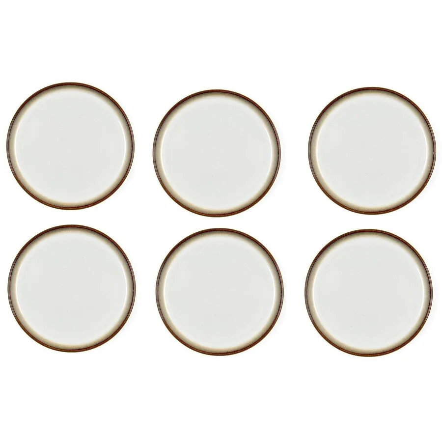 Teller-Set BITZ Grau/Crème Steinzeug D 21 cm 6 Stk