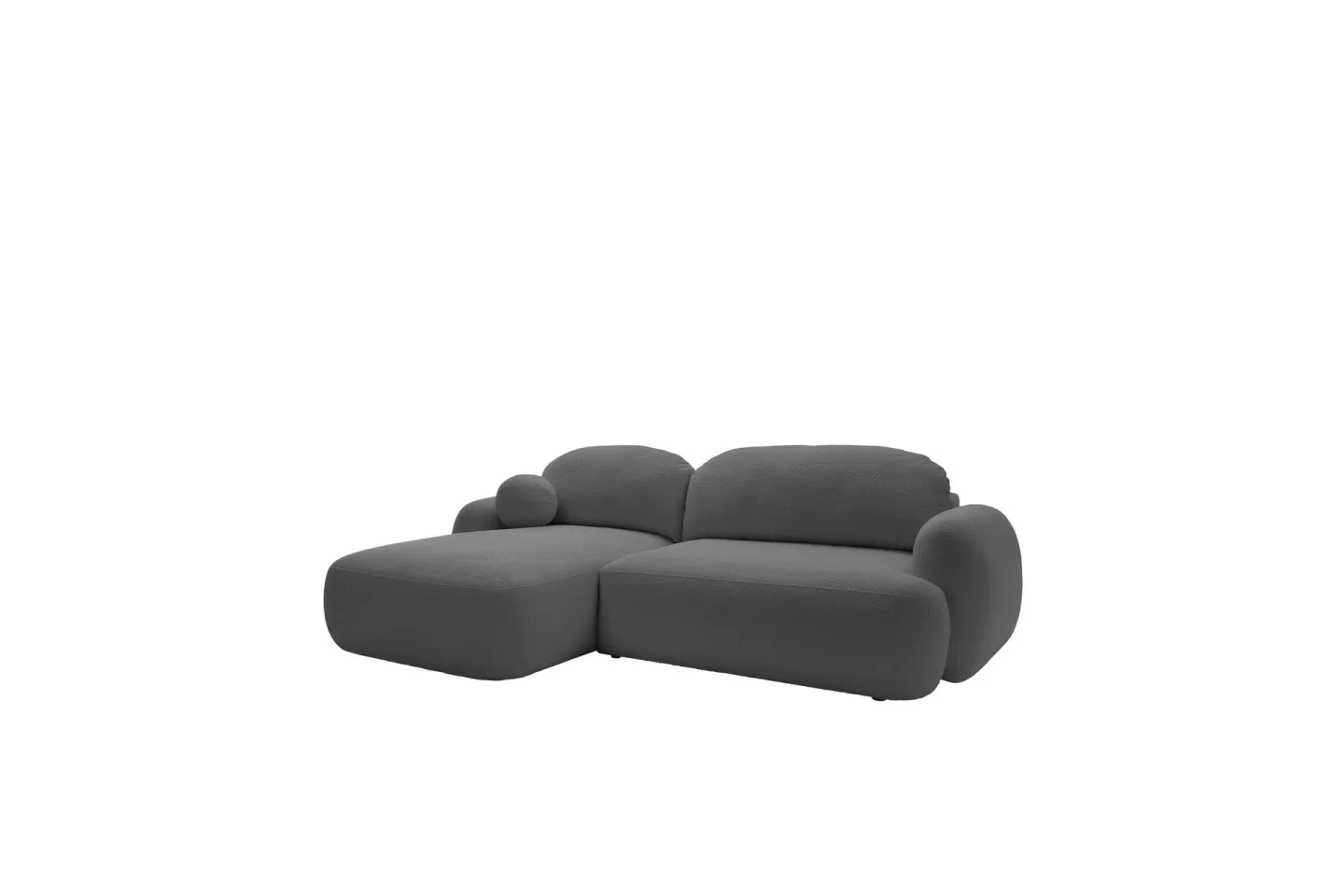 Efrem Bäddsoffa med Divan 3-sits i Bouclé - Mörkgrå