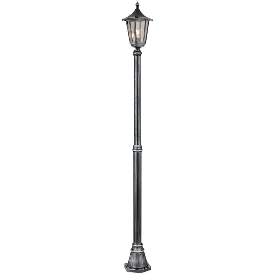 Stehlampe aussen Hermine Schwarz/Silber 25.5 cm 25.5 cm - Material: Siluminguss