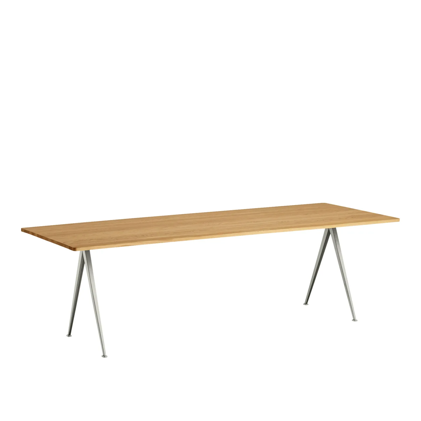 HAY - Pyramid Table 02 - Beige Base - Oiled Oak - 250x85 cm - Matbord - Friso Kramer,Wim Rietveld