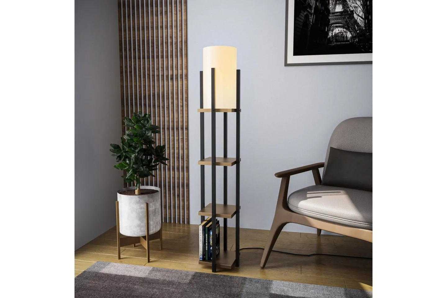 Golvlampa Ratmo Sudampa Lumi (Hyllhöjd: 29 cm) Svart / Rany - Svart / Rany