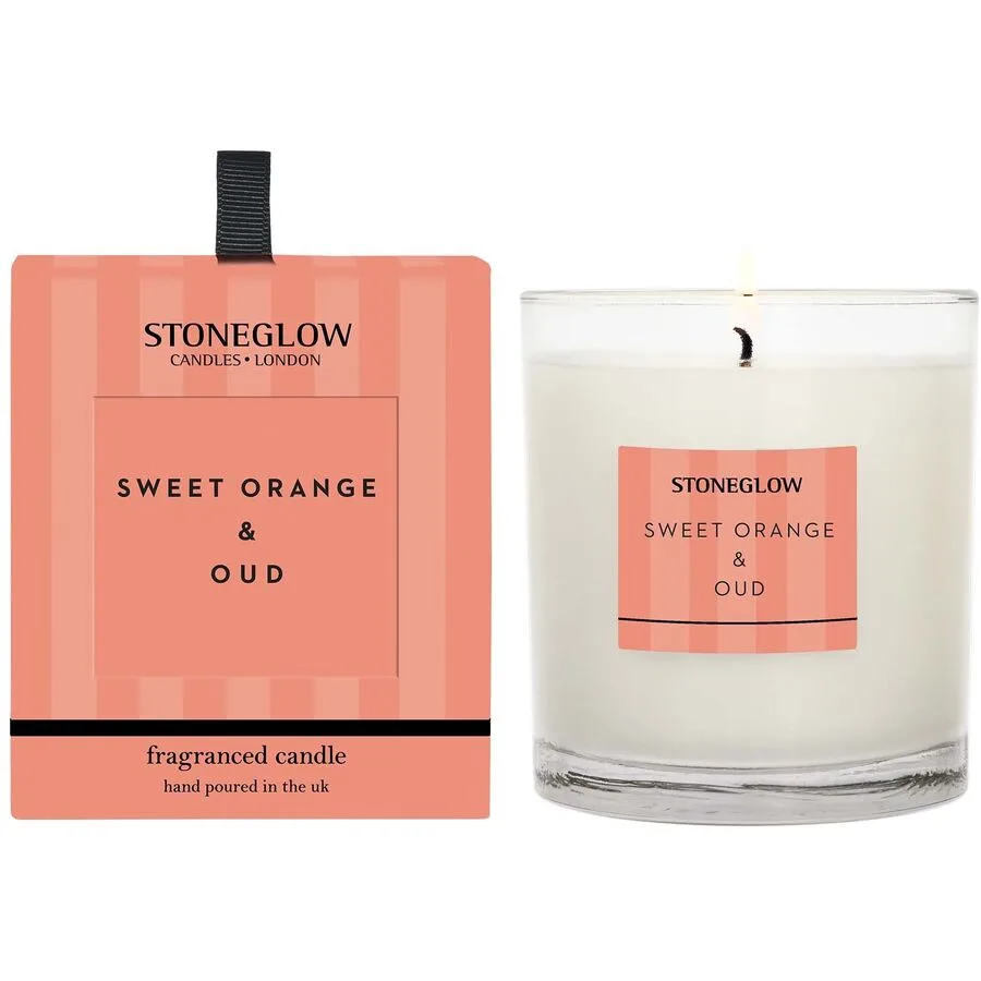Stoneglow Duftkerze Modern Classic Orange Wachs/Glas 9 cm - Material: Glas/Wachs