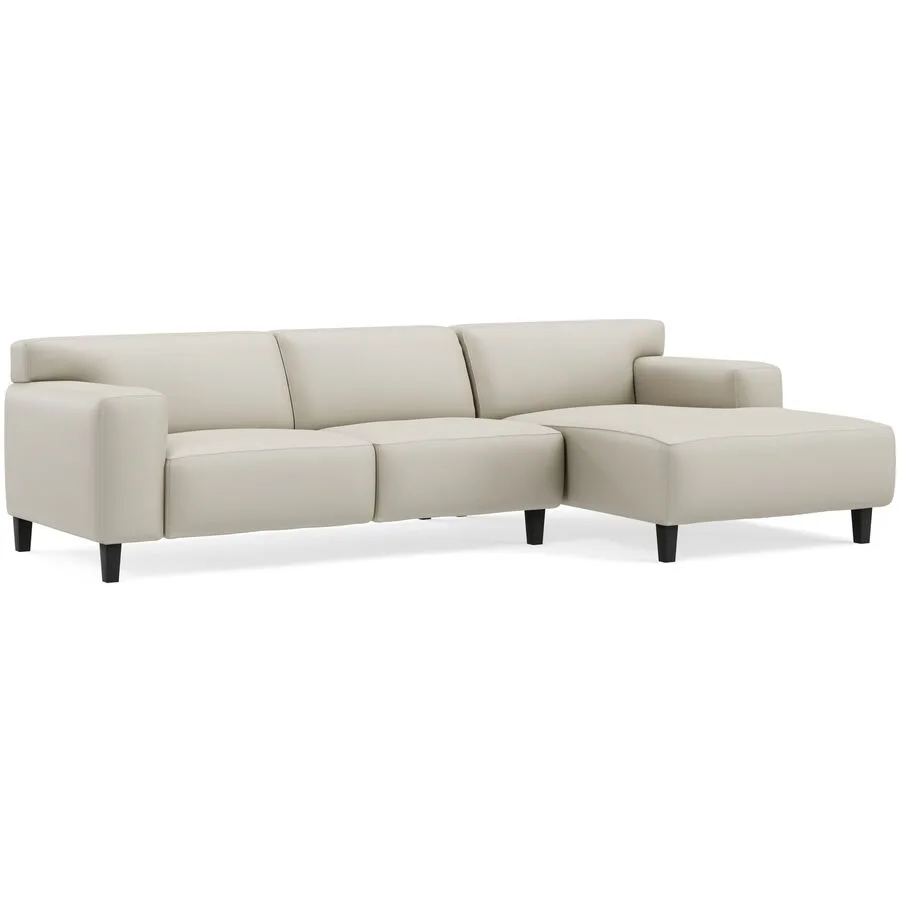 Ecksofa Vada Rechts Leder dove grey B 300 T 160 cm - Möbel Konfigurator: Traummöbel individuell zusammenstellen