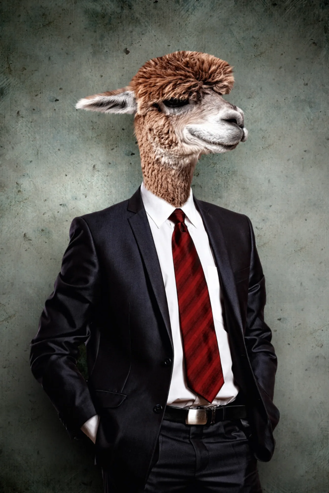 image LAND Alubild Lama im Anzug | Schubiger Möbel