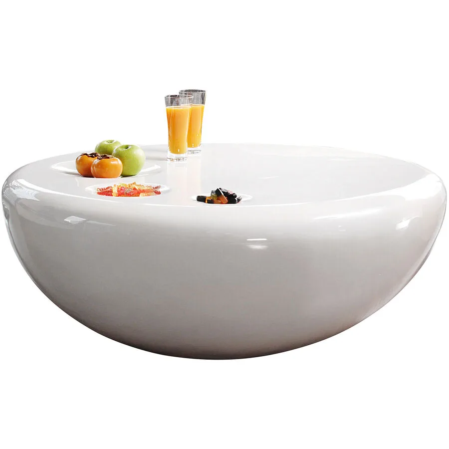 Salontisch Kenny weiss Fiberglas B 100 T 100 cm