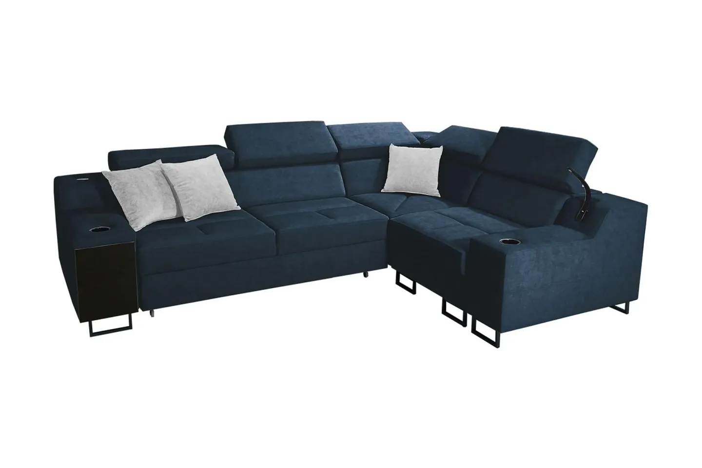 Seginus Hörnbäddsoffa 4-sits 210x127 - Blå