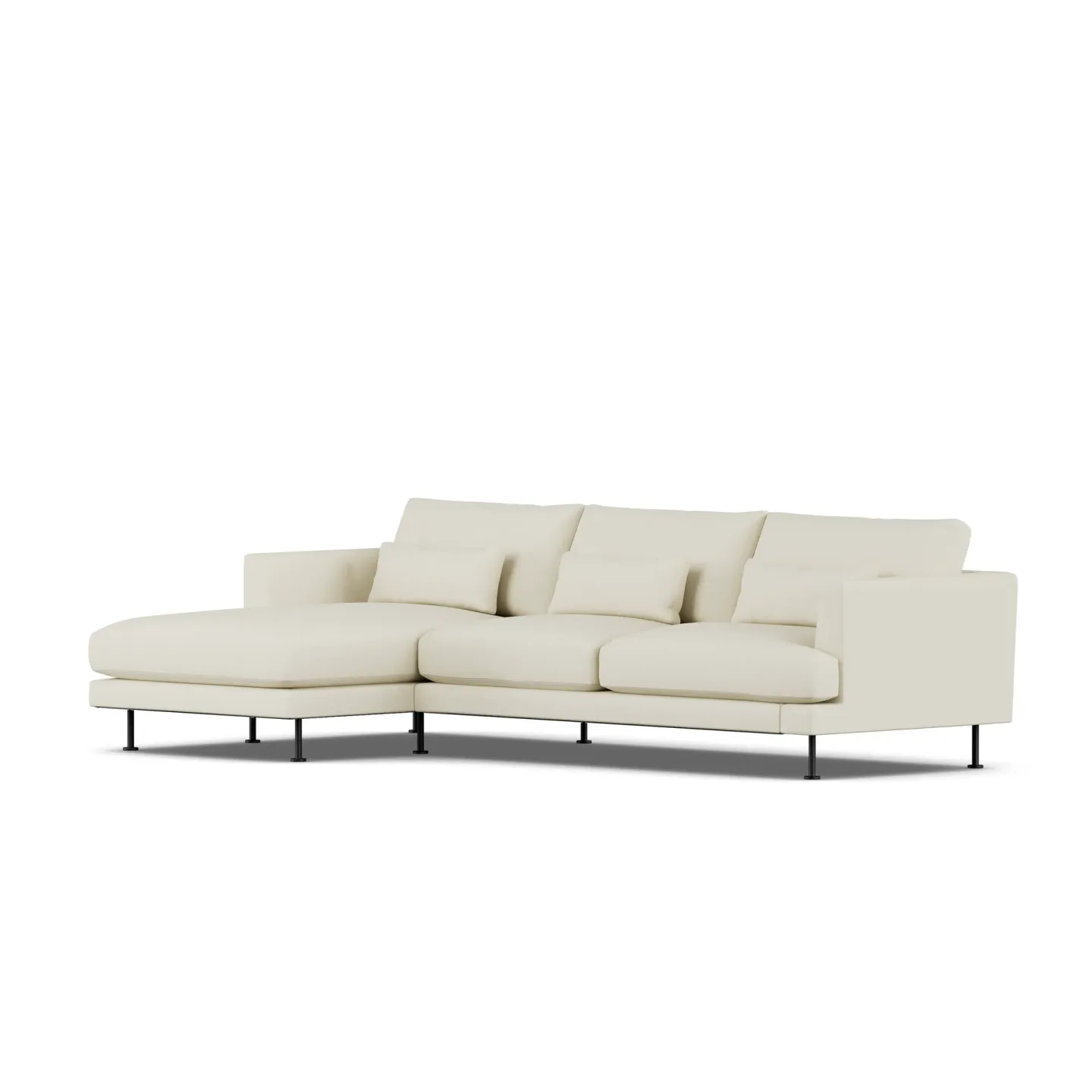 1898 Bredhult Sofa Oslo Nature 1540-Schwarzer Stahl, 2,5-sitzig C2