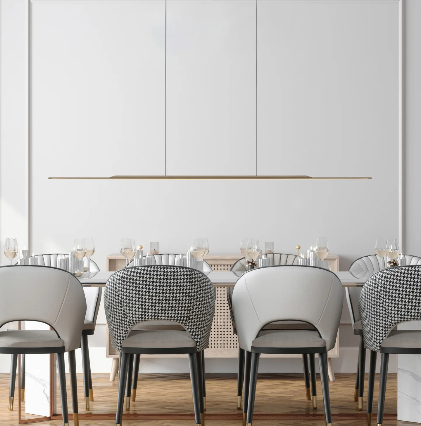 Surface LED-hængelampe, bronze 160 cm, aluminium, 3.000 K – PURE - Stue - Moderne - Med én lyskilde