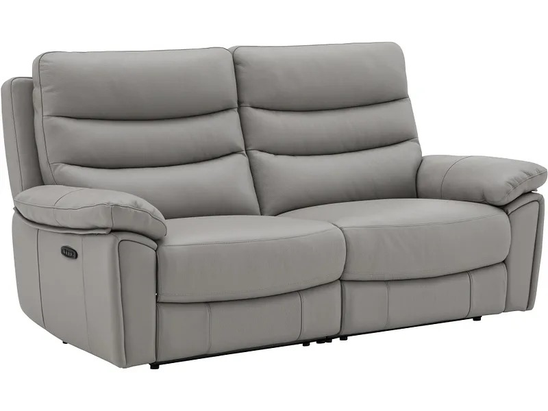 3er Sofa ROMA Echtleder taupe
