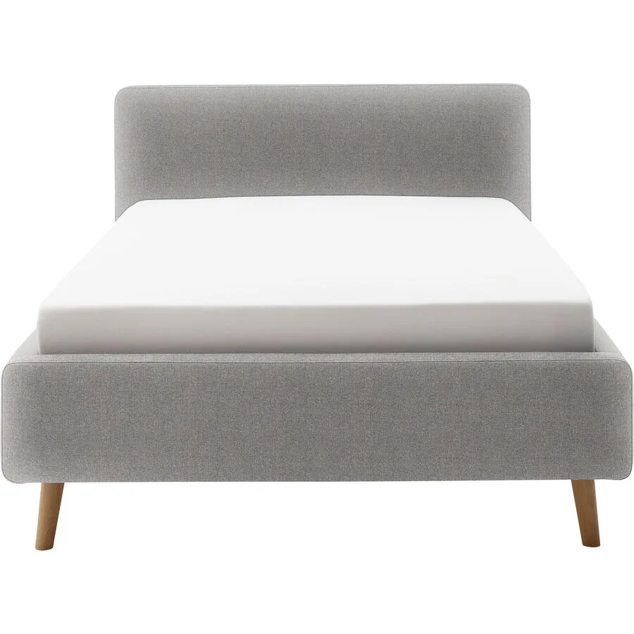 Bett Senja Grau Polyester 140 x 200 cm