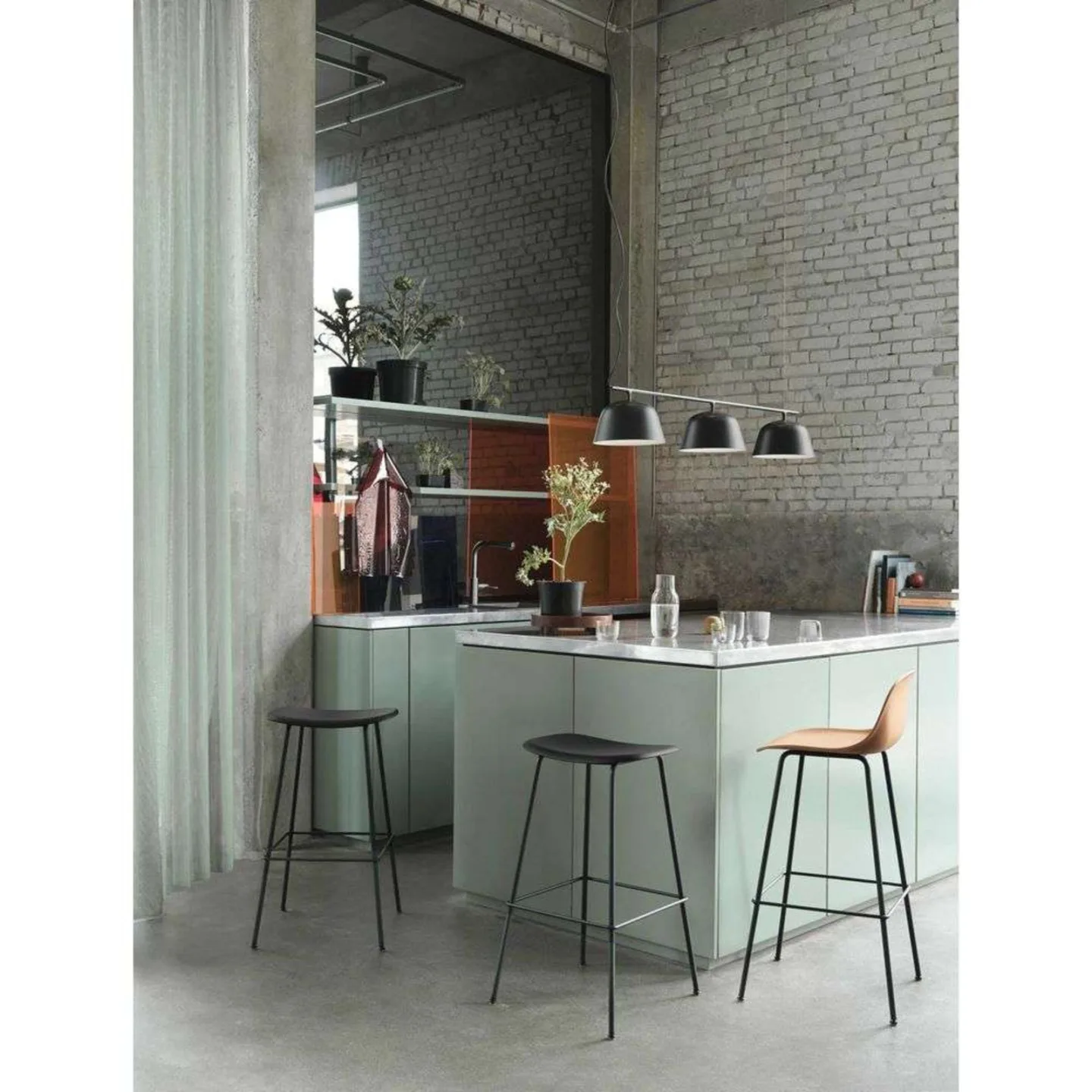 Ambit Rail Pendel Dusty Green - Muuto - Køkken - Aluminium