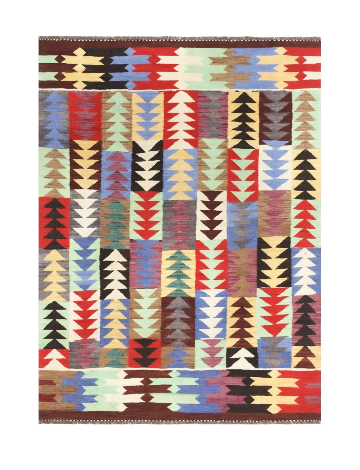 Orientalsk Teppe - Hazara Kelim Hand Woven - 154 x 201 cm (Størrelse: 154 x 201 cm)