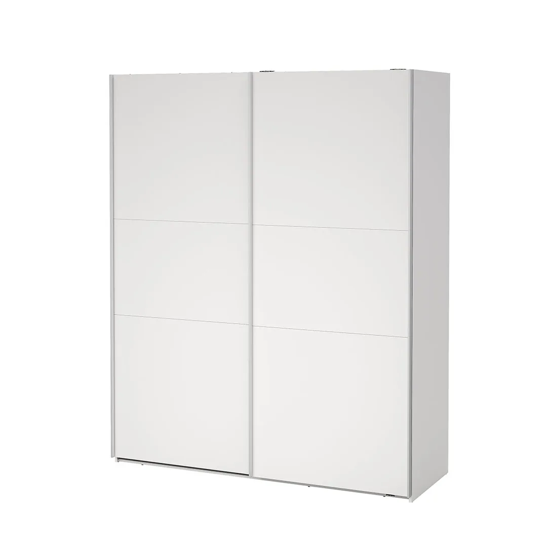 Como Schiebetürenschrank 2 Türen 180x220cm weiß.