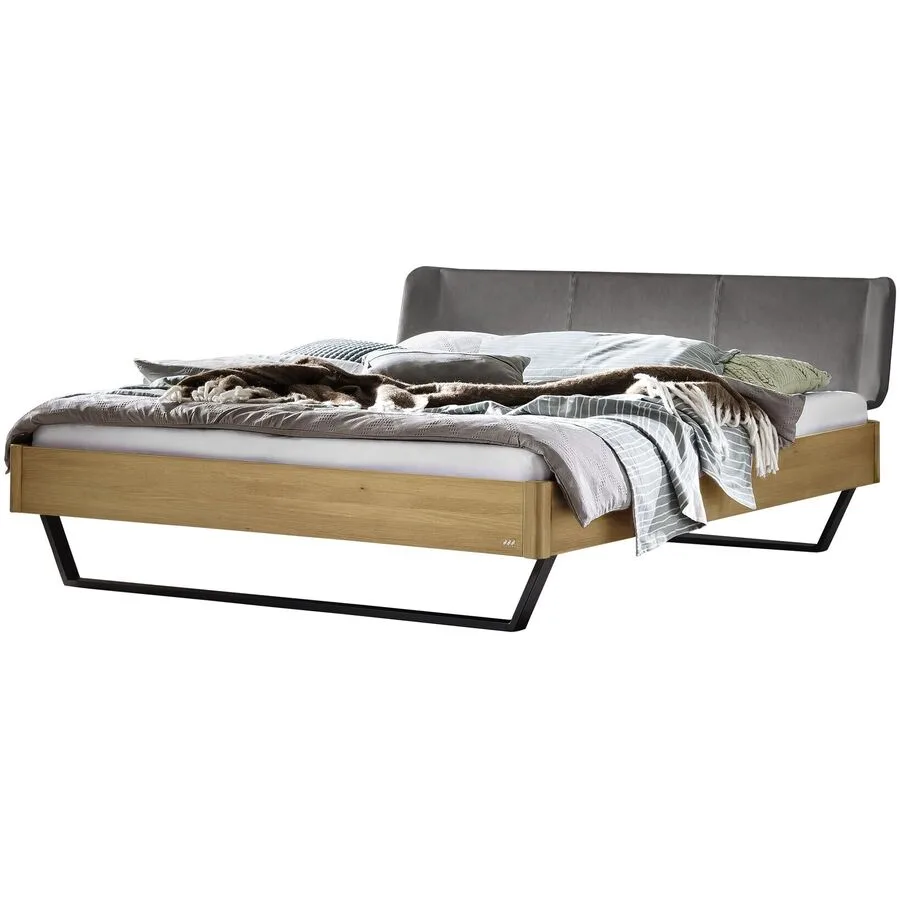 Hasena Bett Castello Braun Holz 140 x 210 cm - Farbe: eiche hell - Material: Eiche massiv - Bett