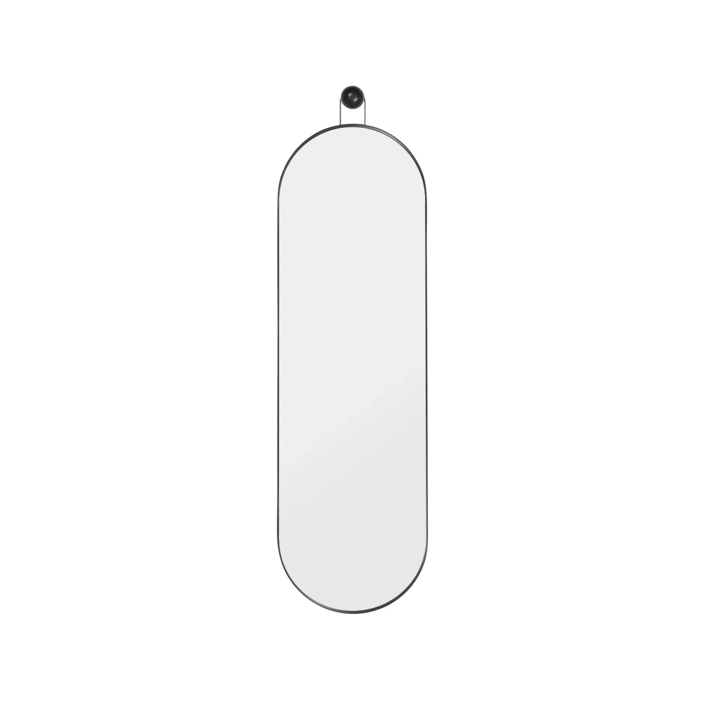 Ferm Living Poise oval spegel svart