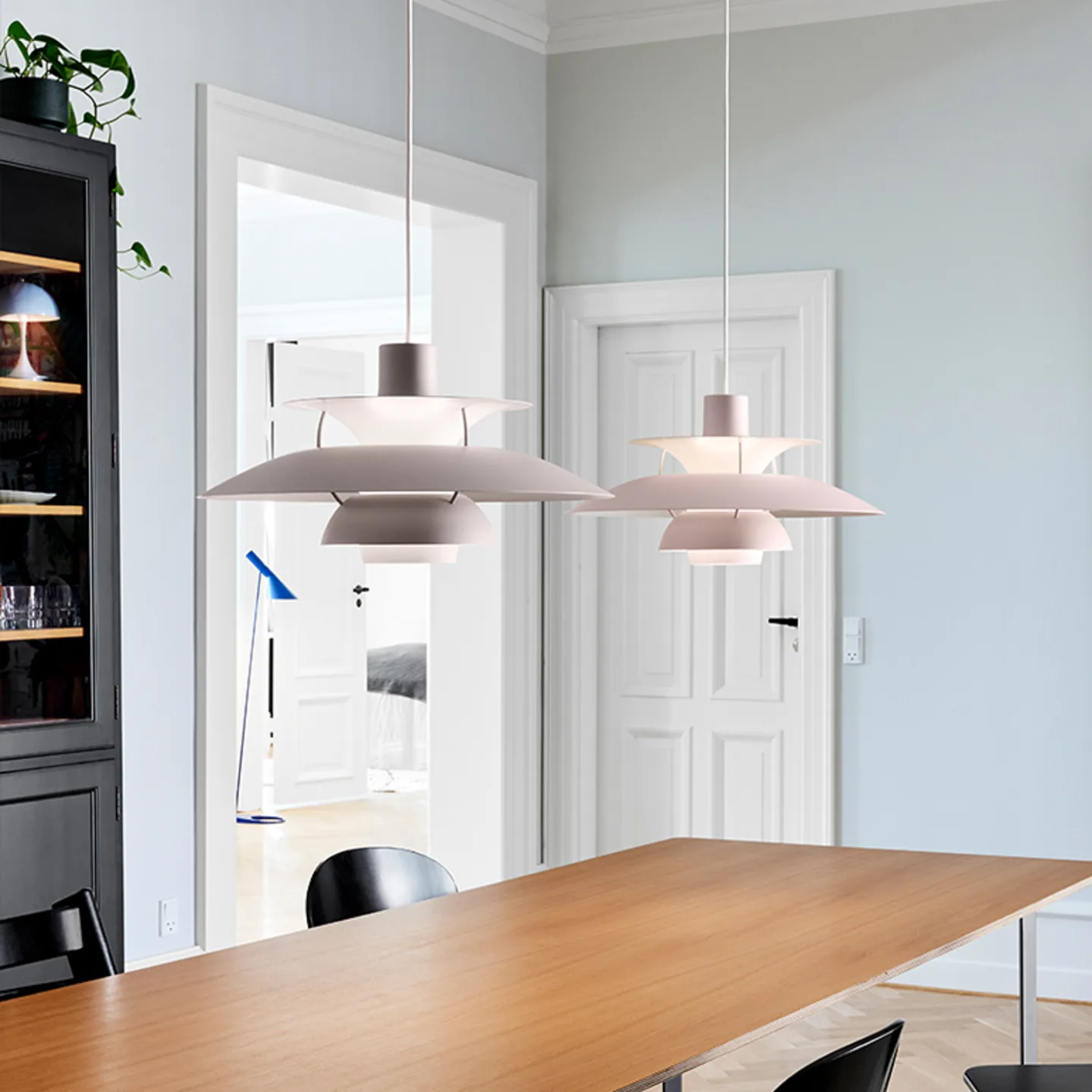 PH 5 500 Pendelleuchte Monochrome Pale Rose - Louis Poulsen - Wohnzimmer - Design - Metall - Einflammig