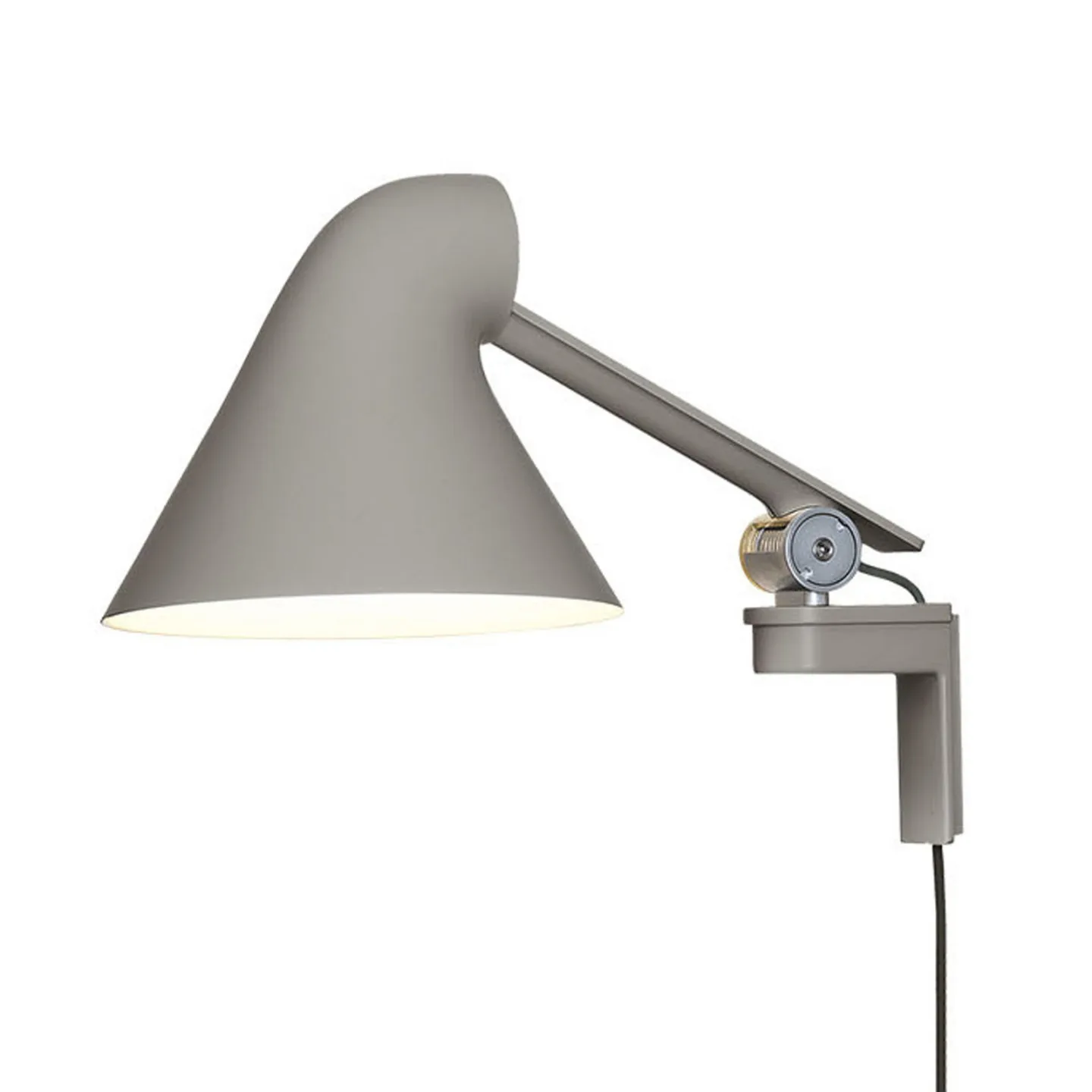 NJP Væglampe Kort Lys Grå - Louis Poulsen - Stue - Design - Metal