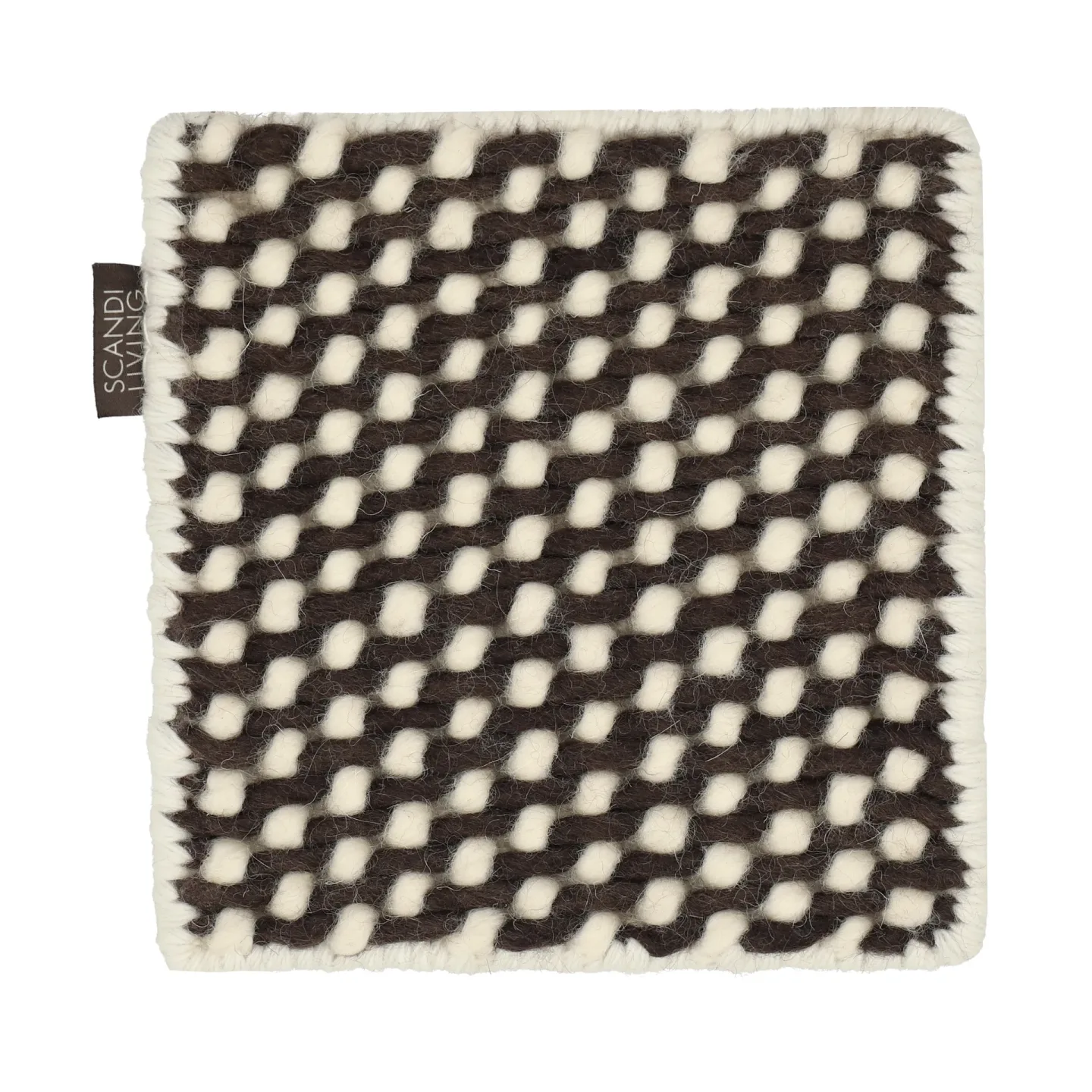Material Samples Teppichmuster Hill Wollteppich Weiß-braun