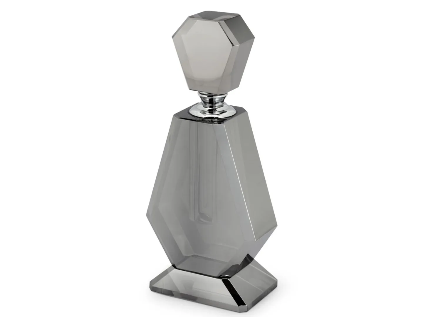 Abhika Parfum Flakon Valentine Kristallglas Grau H: 18 cm | Schubiger Möbel