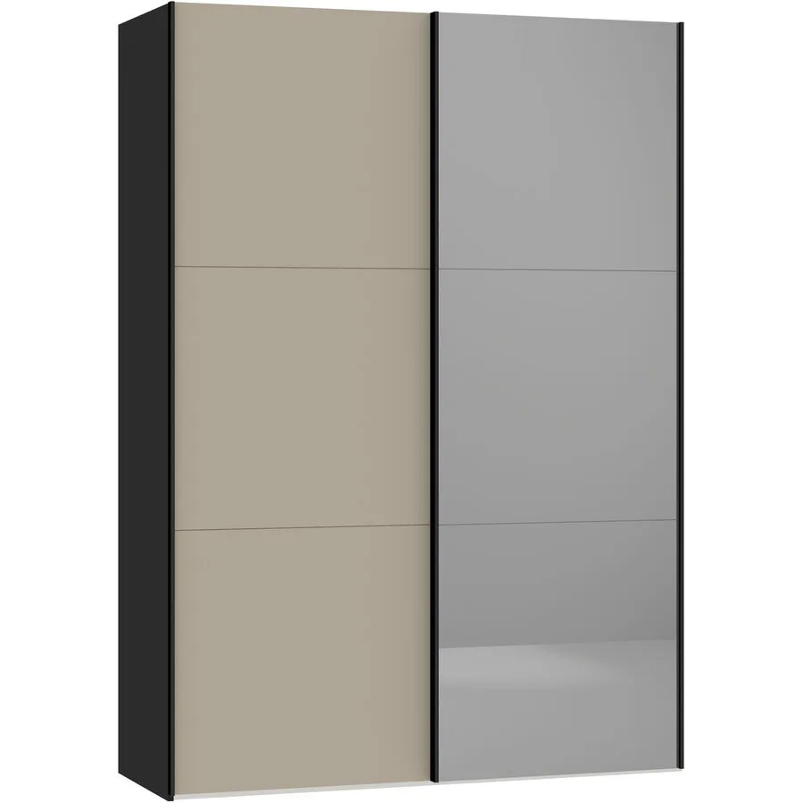 Kleiderschrank Arena Schwebetüren nougat Holzwerkstoff B 152.2 cm - Schweizer Möbelhersteller