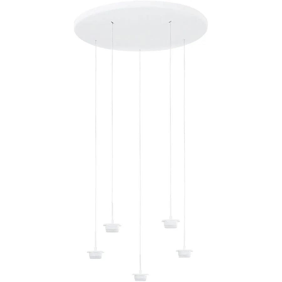 Pendellampe Cara Weiss Metall 50 cm 200 cm - LED - Lichtfarbe: Extra warmweiss - Helles Neutralweiss - Pendellampe