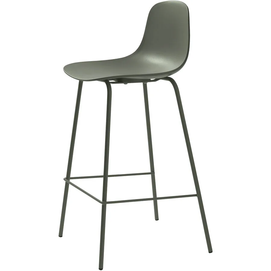 Barhocker 2er-Set Whit olivgrün Polypropylen H 93 cm