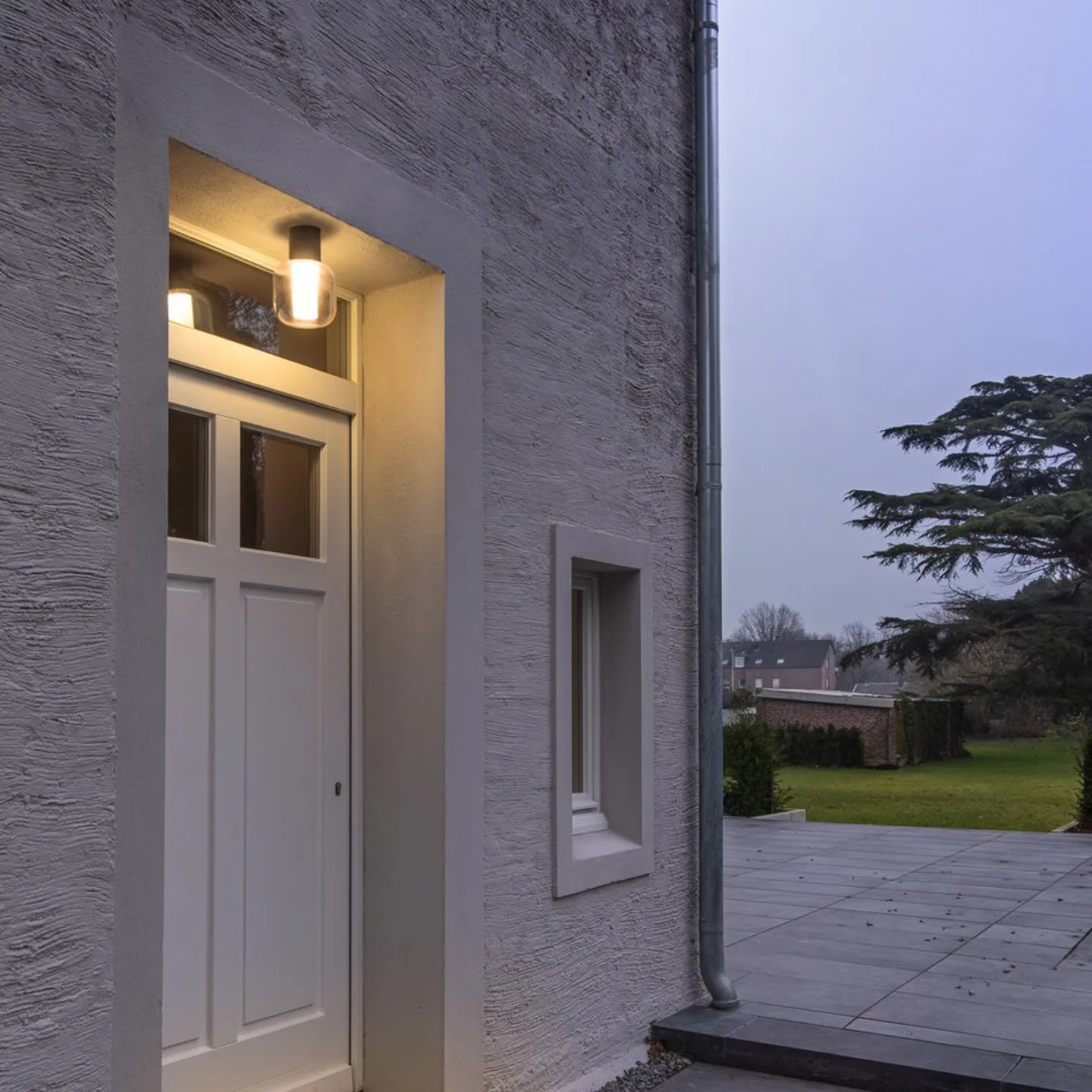 Ovalisk Außen Deckenleuchte LED Anthracite - SLV - Modern - Glas - Mit Abstand