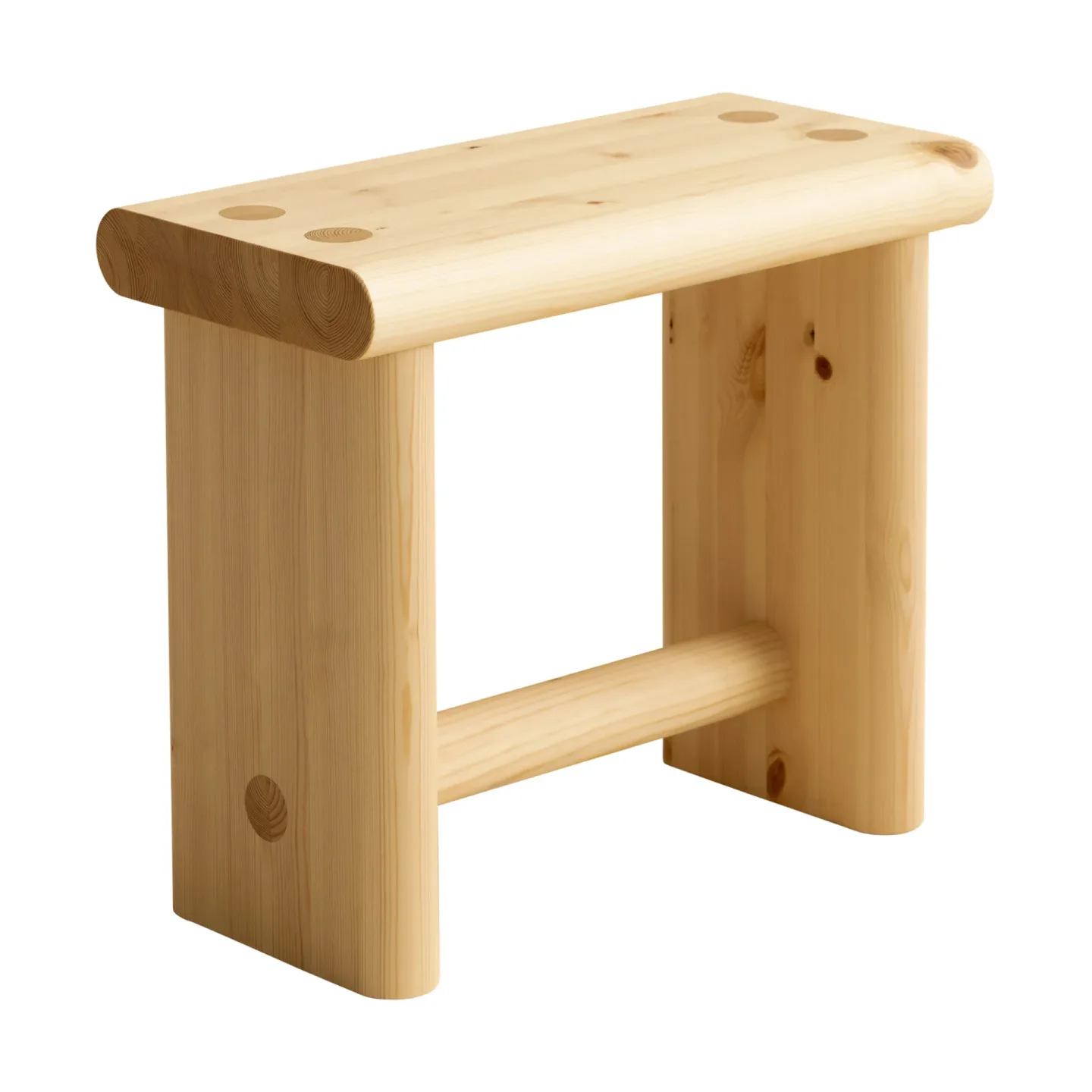 Vaarnii 002 Ast Stool Hocker Matt geölwachtete Kiefer, 55x26x45 cm