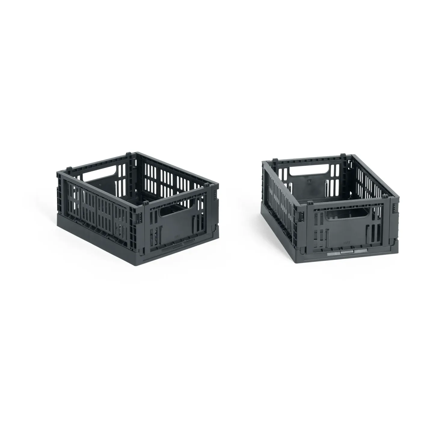 HAY HAY Colour Crate Mini 2er-Pack 13x17 cm Charcoal