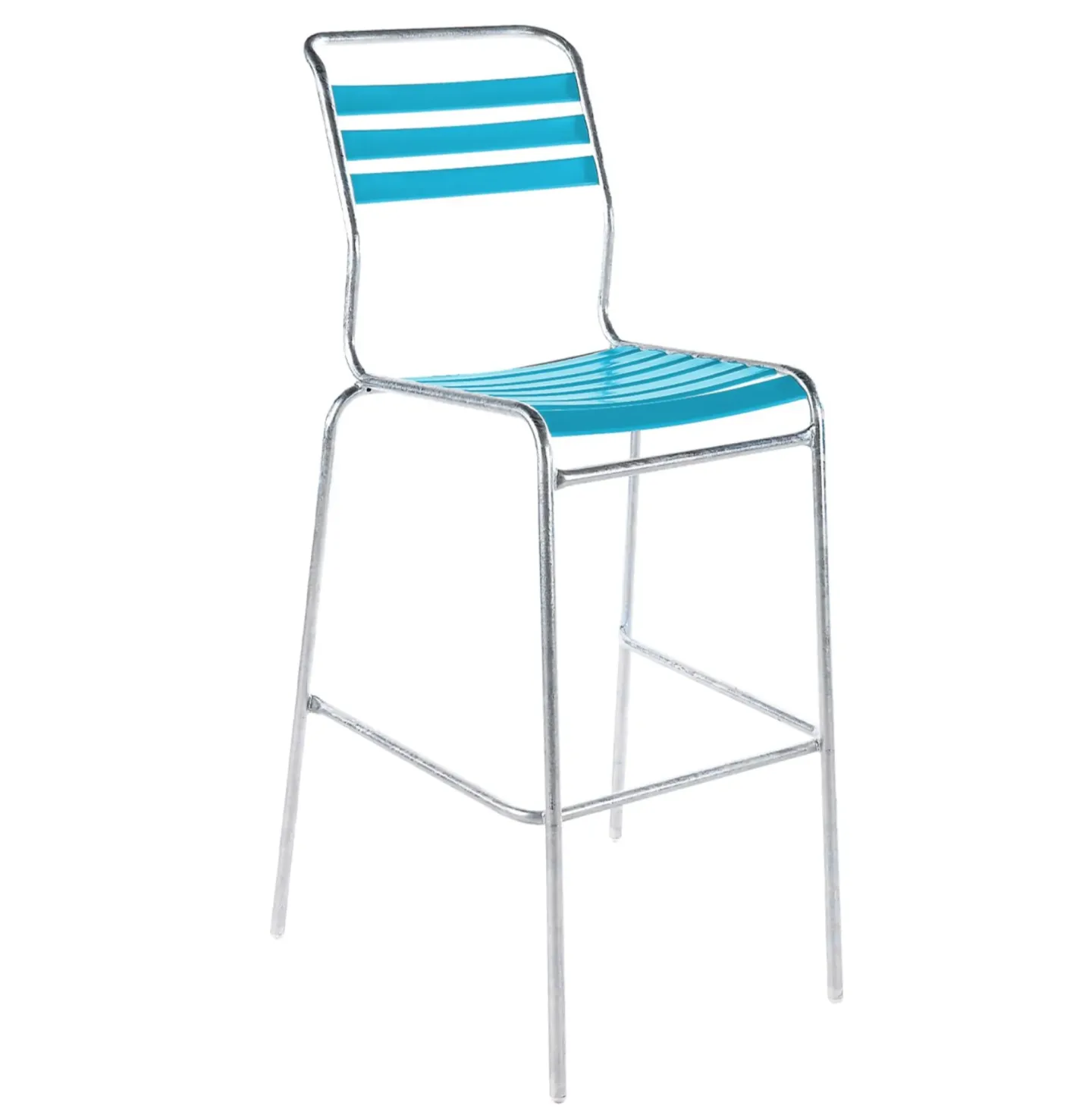Schaffner Bar-Lättlistuhl Säntis Feuerverzinkt Blau | Schubiger Möbel