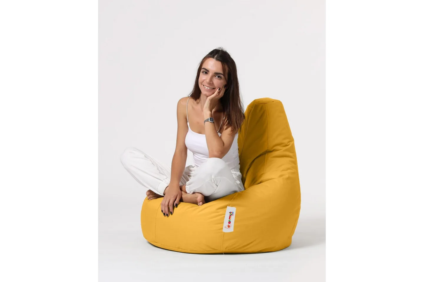 Sittsäck Utomhus Vinna 80 cm - Gul
