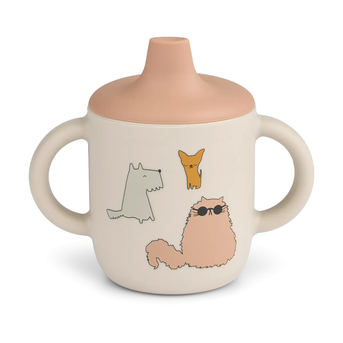 Liewood Neil Schnabeltasse 15 cl Cats and Dogs-Sandy