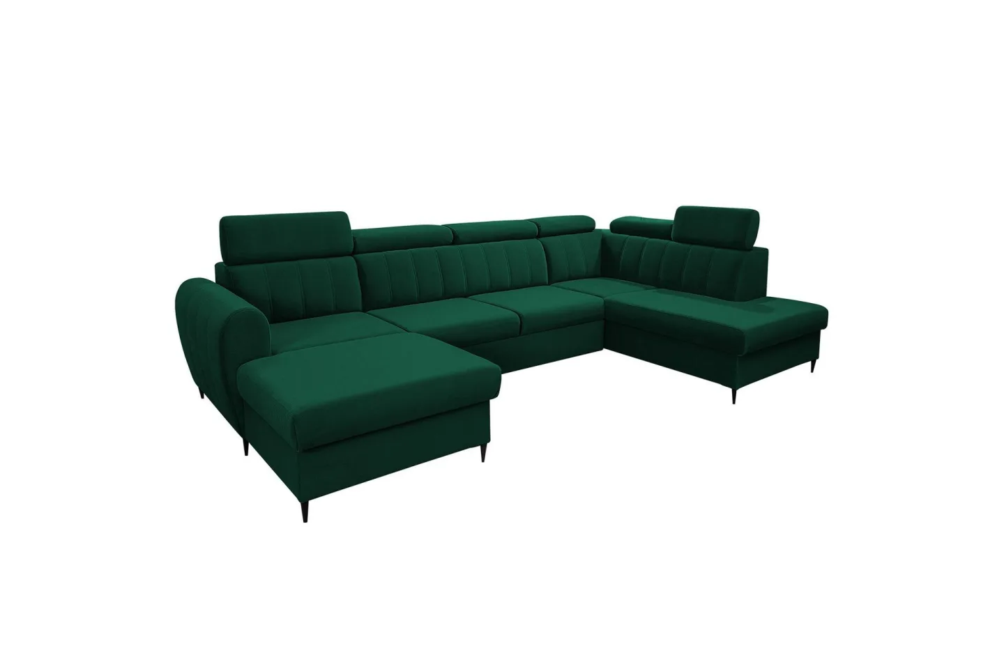 Hoffman Soffa med Divan och Schäslong 4-sits - Grön