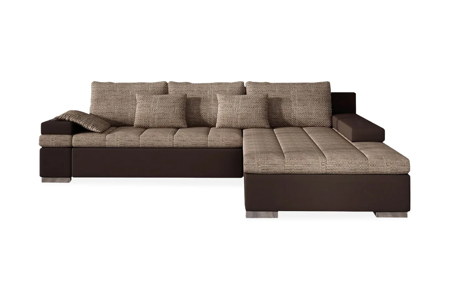 Naoma Bäddsoffa med Divan Höger - Beige/Brun