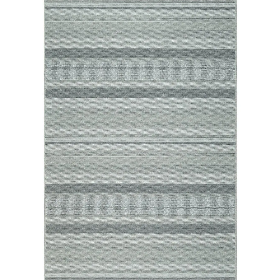 Teppich Nordic Grau Streifen Schurwolle 150 x 80 cm