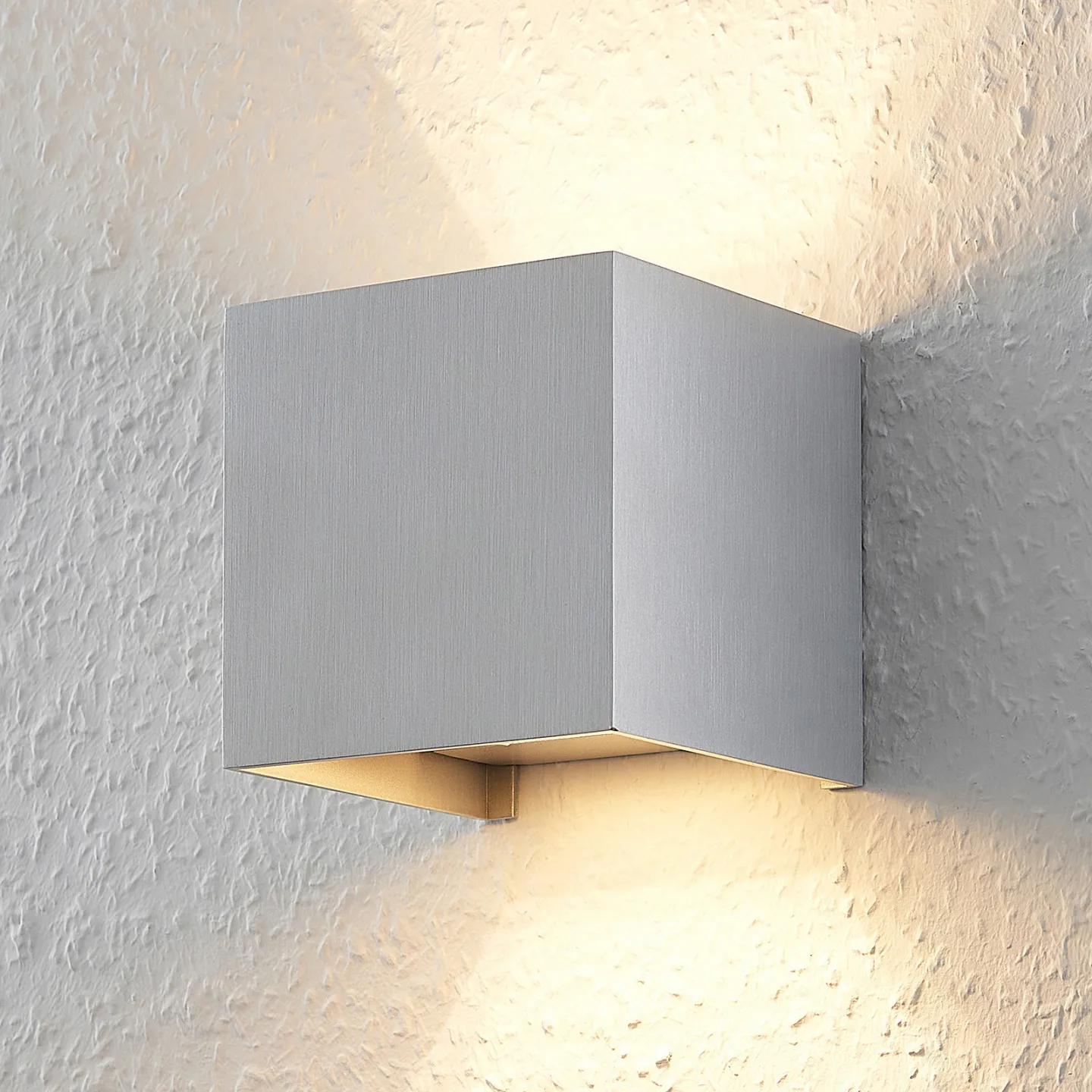 Zuzana Vägglampa Square Alu - Arcchio - Vardagsrum - Modern - Aluminium - Vinklad