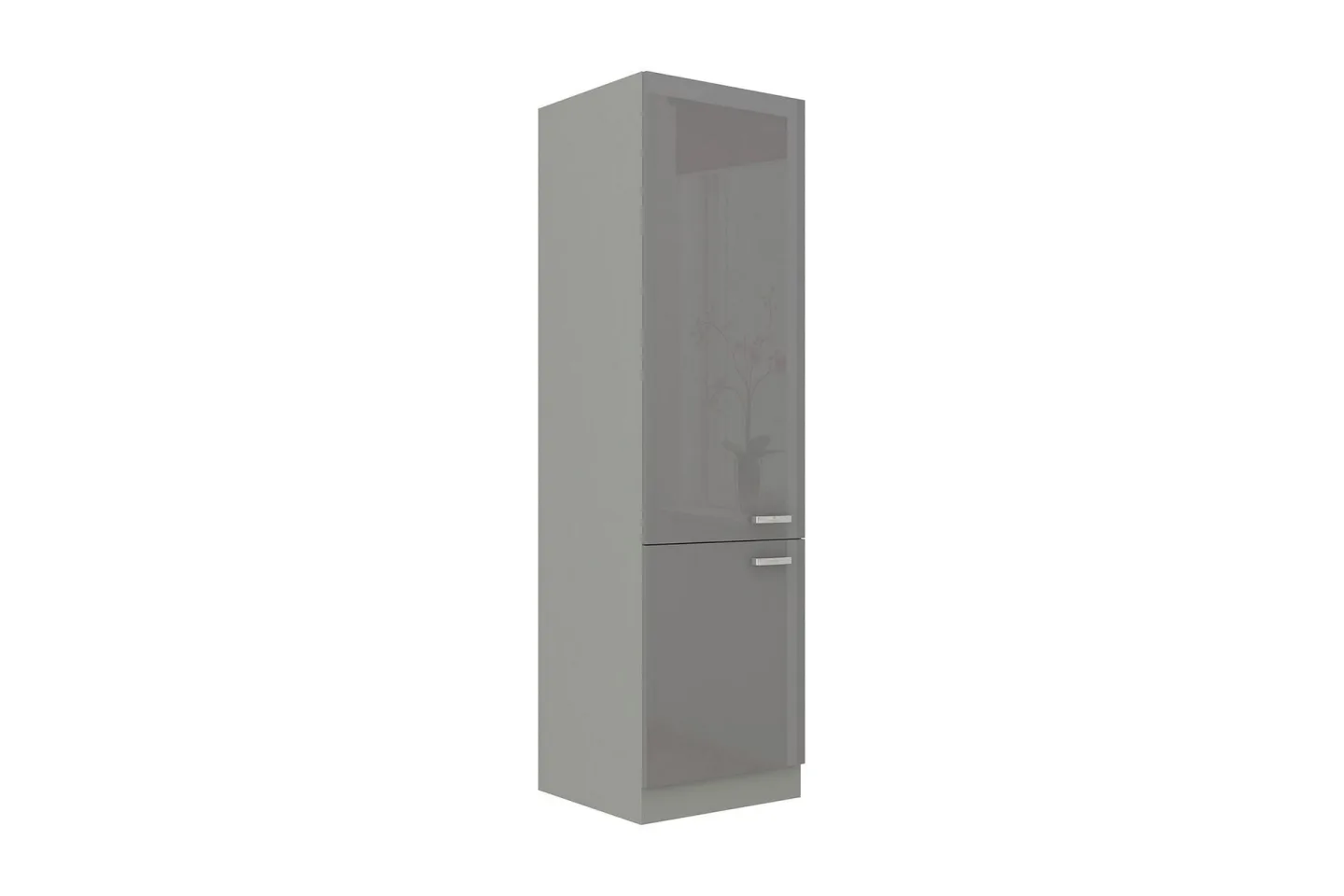 Grey Skåp med dörrar 40x57x210 cm - Grå/Vit