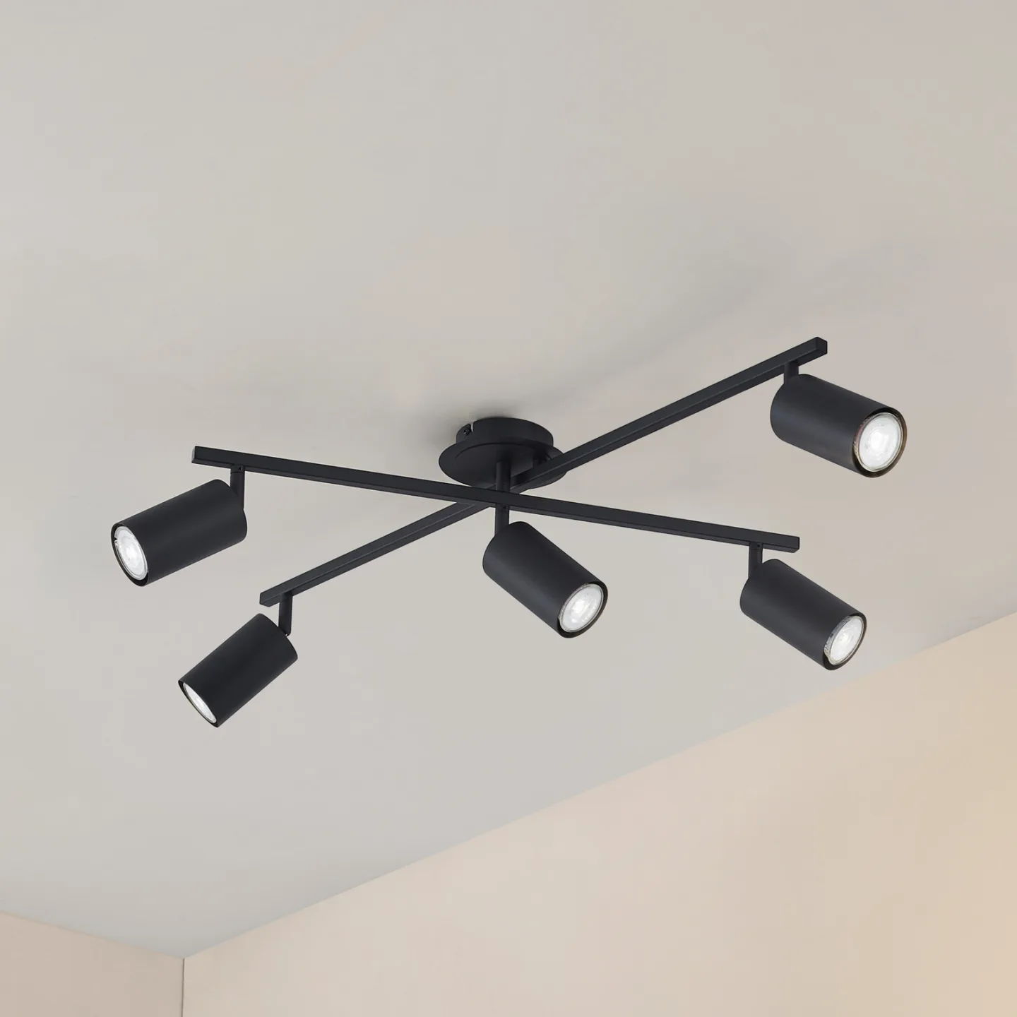 Joffrey 5 Deckenleuchte Black - Lindby - Wohnzimmer - Modern - Metall - Mehrflammig