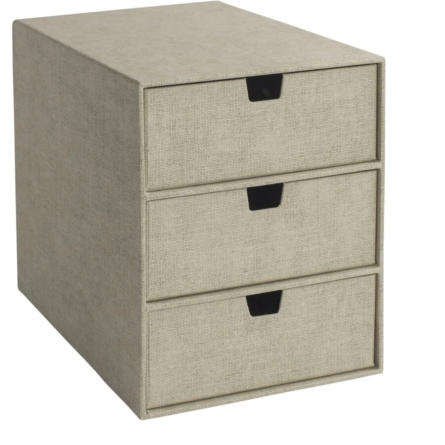 Schubladenbox Bigso Box beige Papier B 16 T 25 cm