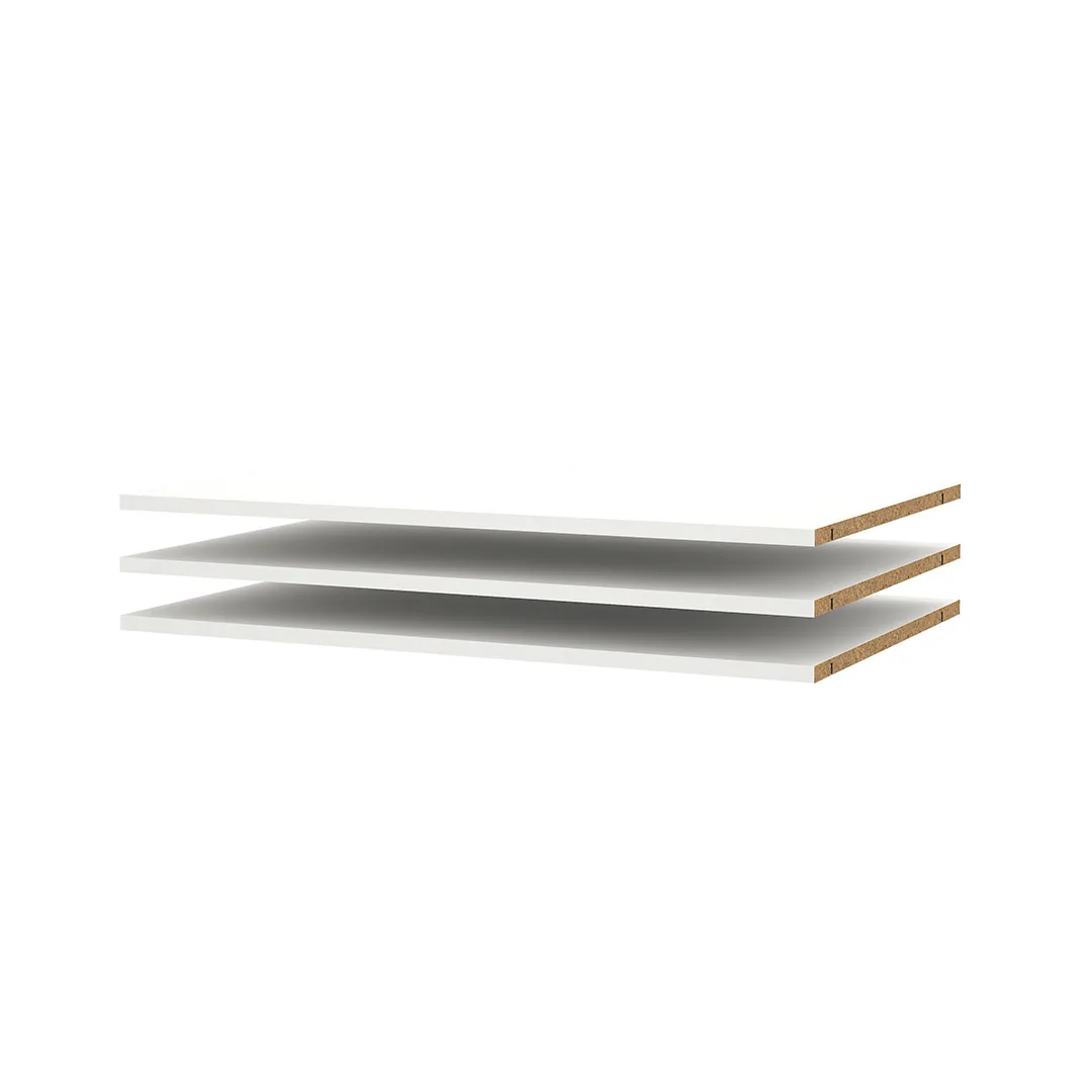 Catania 3 Böden 87 cm bis 180 cm Kleiderschrank weiß