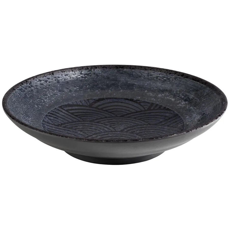 APS Schüssel Dark Wave schwarz Melamin D 22.5 cm 1 Stk